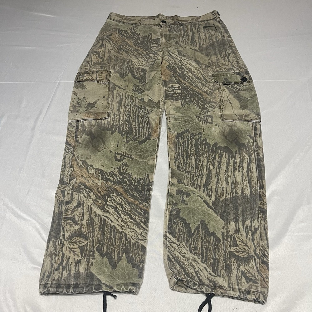 Vintage Realtree Camo Cargo Pants Fits Size 32x30 Skater Baggy Grunge Distressed